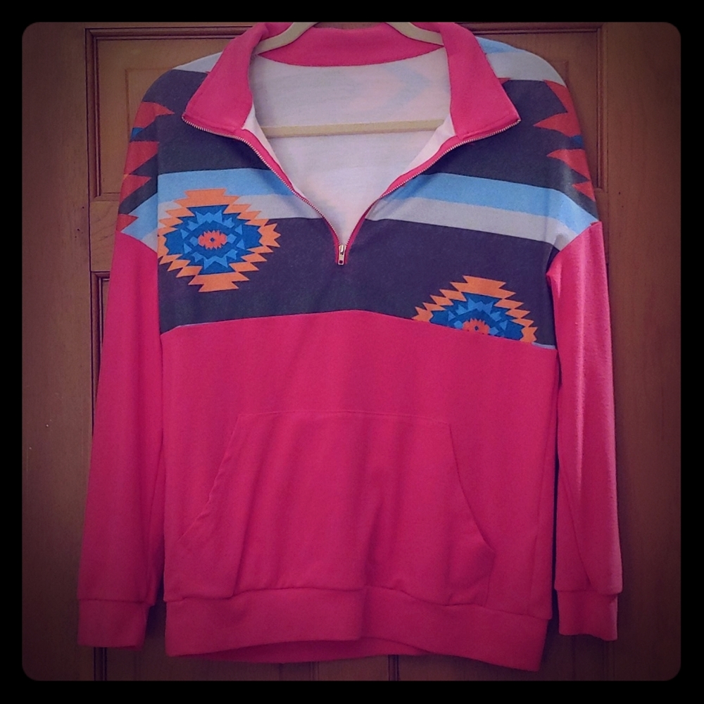 Pink Quarter Zip Longsleeve
